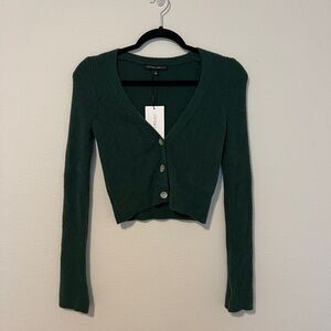 Cotton Candy Forest Green Knit Top